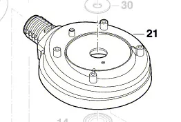 Capot / cloche d\'aspiration pour GEX 125-150 AVE